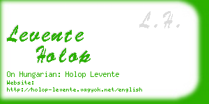 levente holop business card